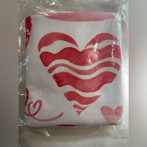Red and White Heart Patterned kitchen towel